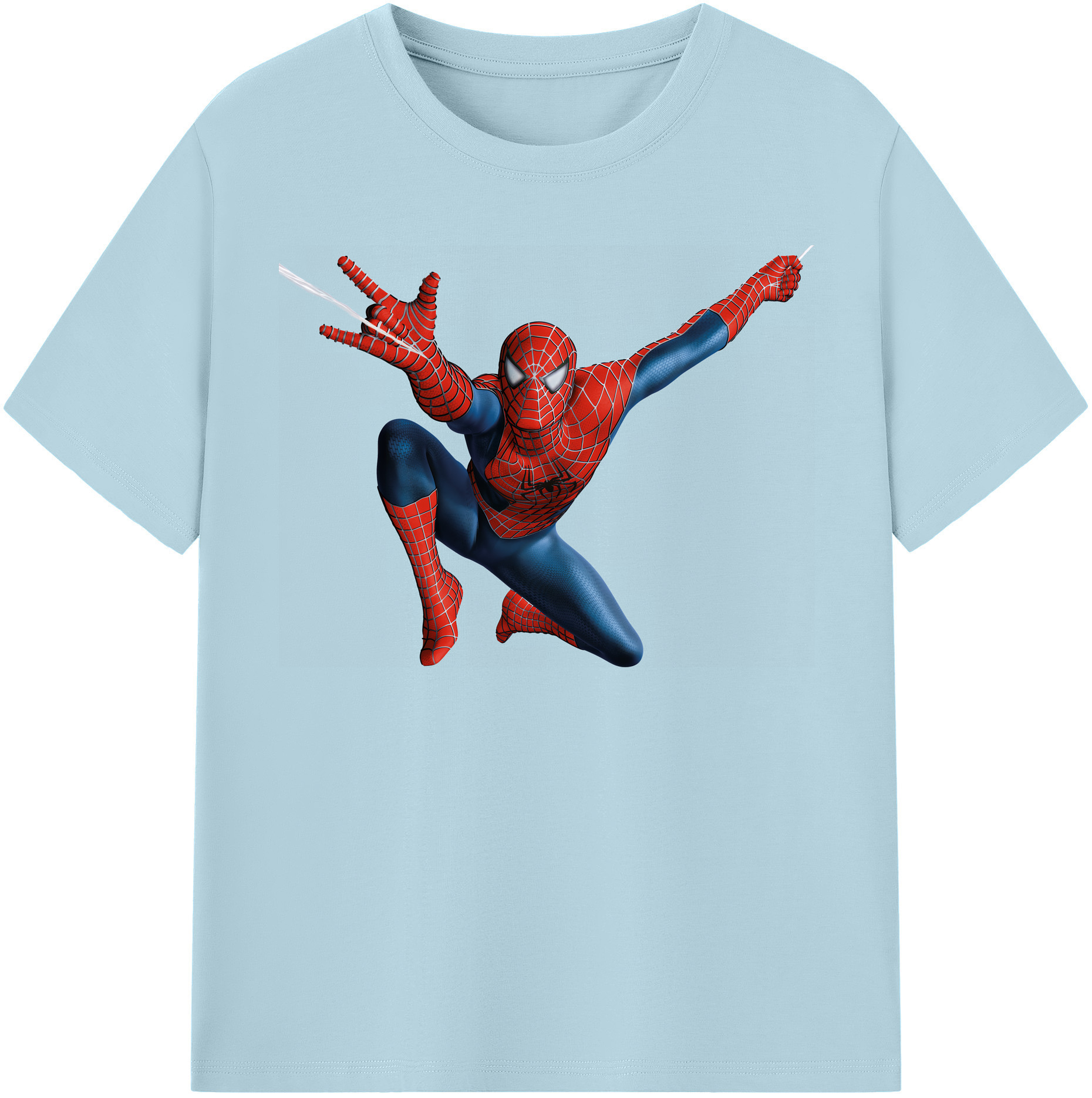 （画像用） Spider Man スパイダーマン 綿100％半袖Tシャツ（フロントプリント）